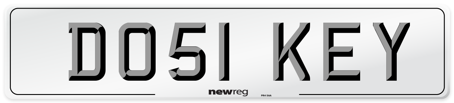 DO51 KEY Number Plate from New Reg